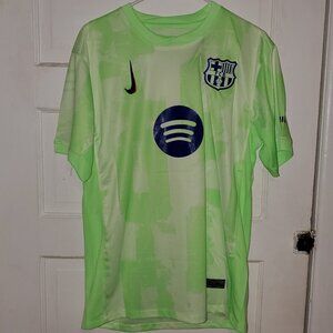 Barcelona Lamine Yamal #10 Away Jersey Mens Size Large